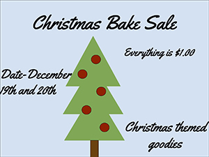 Christmas Bake Sale flyer