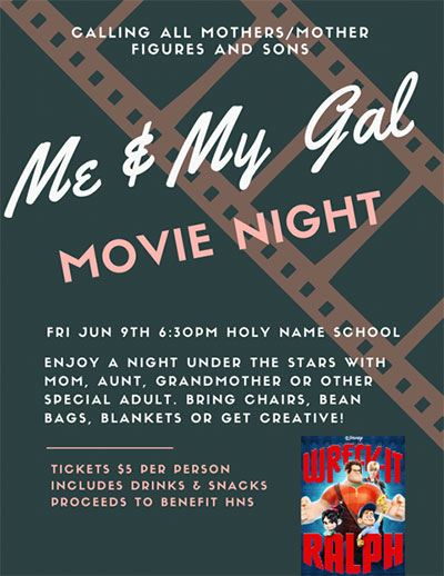 Me and My Gal Movie Night flyer