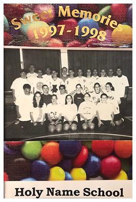 Yearbook Cover. Sweet Memories 1997-1998. Holy Name School.